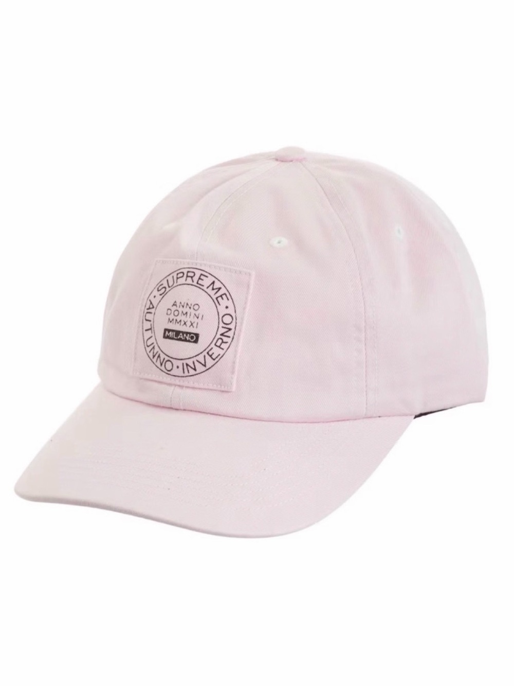 SUPREME • Milano Patch 6-Panel Baby Pink Baseball Cap